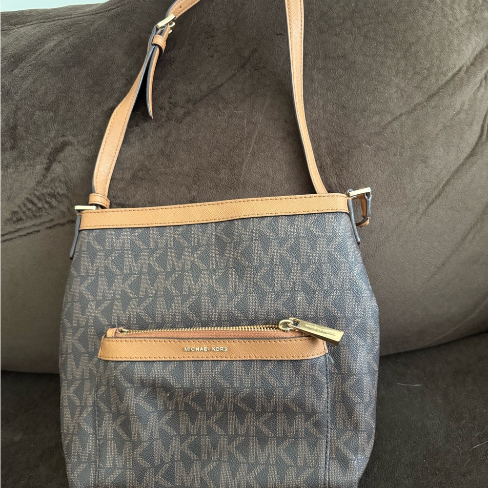 Michael Kors Signature Brown Crossbody Bag